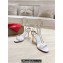 Christian Louboutin Heel 8.5cm Ginko Girl 85 leather and gold-tone Sandals in Patent Leather White 2024