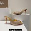 Christian Louboutin Heel 8.5cm/10cm Me Dolly Mules in Crystal Gold 2024
