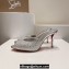 Christian Louboutin Heel 8.5cm/10cm Me Dolly Mules in Crystal Silver 2024