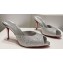 Christian Louboutin Heel 8.5cm/10cm Me Dolly Mules in Crystal Silver 2024