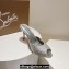 Christian Louboutin Heel 8.5cm/10cm Me Dolly Mules in Crystal Silver 2024