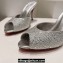 Christian Louboutin Heel 8.5cm/10cm Me Dolly Mules in Crystal Silver 2024