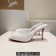 Christian Louboutin Heel 8.5cm/10cm Me Dolly Mules in Patent leather White 2024