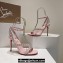Christian Louboutin Heel 10cm Mafaldina Spikes Leather Sandals Pink 2024