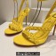 Christian Louboutin Heel 10cm Mafaldina Spikes Leather Sandals Yellow 2024