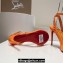 Christian Louboutin Heel 10cm Mafaldina Spikes Leather Sandals Orange 2024
