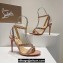Christian Louboutin Heel 10cm Mafaldina Spikes Leather Sandals Nude 2024