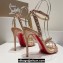 Christian Louboutin Heel 10cm Mafaldina Spikes Leather Sandals Nude 2024