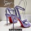 Christian Louboutin Heel 10cm Mafaldina Spikes Leather Sandals Lilac 2024