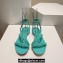 Christian Louboutin Heel 1.5cm Mafaldina Spikes Leather Sandals Green 2024
