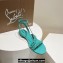 Christian Louboutin Heel 1.5cm Mafaldina Spikes Leather Sandals Green 2024