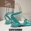 Christian Louboutin Heel 1.5cm Mafaldina Spikes Leather Sandals Green 2024