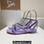 Christian Louboutin Heel 1.5cm Mafaldina Spikes Leather Sandals Lilac 2024