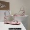 Christian Louboutin Heel 1.5cm Mafaldina Spikes Leather Sandals Pink 2024