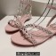 Christian Louboutin Heel 1.5cm Mafaldina Spikes Leather Sandals Pink 2024