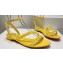 Christian Louboutin Heel 1.5cm Mafaldina Spikes Leather Sandals Yellow 2024