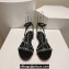 Christian Louboutin Heel 1.5cm Mafaldina Spikes Leather Sandals Black 2024