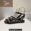 Christian Louboutin Heel 1.5cm Mafaldina Spikes Leather Sandals Black 2024
