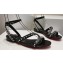 Christian Louboutin Heel 1.5cm Mafaldina Spikes Leather Sandals Black 2024