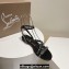 Christian Louboutin Heel 1.5cm Mafaldina Spikes Leather Sandals Black 2024