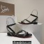 Christian Louboutin Heel 1.5cm Mafaldina Spikes Leather Sandals Black 2024