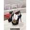 Christian Louboutin Heel 14cm Button Flower Strass Loubi Queen Alta Platform Sandals Black 2024