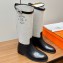Hermes Jumping boots in calfskin and canvas 2024