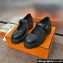 Hermes Heel 4.5cm Hoxton oxford Mary Jane shoes in glazed calfskin Black 2024