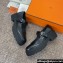 Hermes Heel 4.5cm Hoxton oxford Mary Jane shoes in glazed calfskin Black 2024