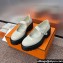 Hermes Heel 4.5cm Hoxton oxford Mary Jane shoes in glazed calfskin White 2024