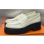 Hermes Heel 4.5cm Ivy loafers in calfskin White 2024