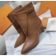 Hermes Heel 9cm Hanae ankle boots in Suede Goatskin Calfskin Brown 2024