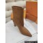 Hermes Heel 9cm Hanae ankle boots in Suede Goatskin Calfskin Brown 2024