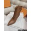 Hermes Heel 9cm Hanae ankle boots in Suede Goatskin Calfskin Brown 2024