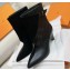 Hermes Heel 9cm Hanae ankle boots in Suede Goatskin Calfskin Black 2024