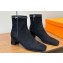 Hermes Heel 4.5cm Hommage ankle boots in Suede calfskin Black 2024