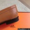 Hermes Kennedy loafers in supple calfskin Brown with "H" cut-out detail 2024