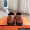 Hermes Kennedy loafers in supple calfskin Brown with "H" cut-out detail 2024