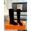 Hermes Heel 4.5cm Horse boots in suede calfskin Black 2024