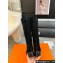 Hermes Heel 4.5cm Horse boots in suede calfskin Black 2024