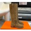 Hermes Heel 4.5cm Horse boots in suede calfskin brun fumé 2024