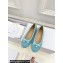 Dior Ballet Flats in Cannage Raffia Blue 2024