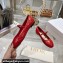 Dior Dioramour Ballet Flats with Strap in Quilted Cannage Calfskin Red 2024
