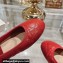 Dior Dioramour Ballet Flats with Strap in Quilted Cannage Calfskin Red 2024