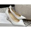 Dior Heel 7.5cm Tribales Pumps in Patent Calfskin White 2024