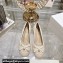 Dior Heel 5cm Ballet Pumps with Grosgrain bow and Pearl in Quilted Cannage Calfskin Beige 2024
