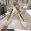 Dior Heel 5cm Ballet Pumps with Grosgrain bow and Pearl in Quilted Cannage Calfskin Beige 2024