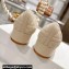 Dior Heel 5cm Ballet Pumps with Grosgrain bow and Pearl in Quilted Cannage Calfskin Beige 2024