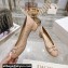 Dior Heel 5cm Ballet Pumps with Grosgrain bow and Pearl in Quilted Cannage Calfskin Nude 2024