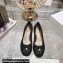 Dior Heel 5cm Ballet Pumps with Grosgrain bow and Pearl in Quilted Cannage Calfskin Black 2024